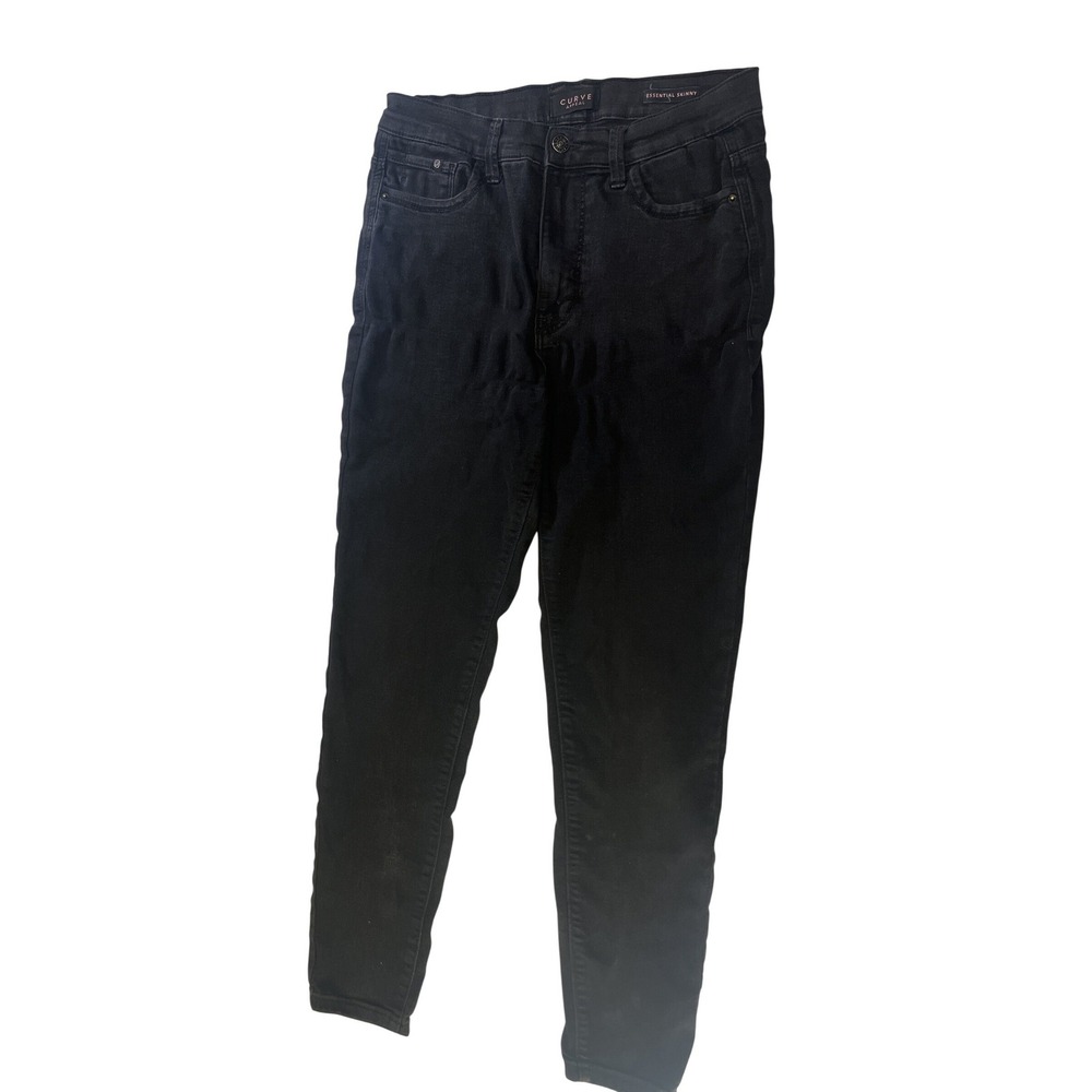 Curve Appeal women's skinny jeans, black, high-rise stretch denim, size 8/29